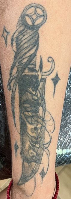 Tatuaje en eliminación láser en Ink Fire, Mazatlán, antes
